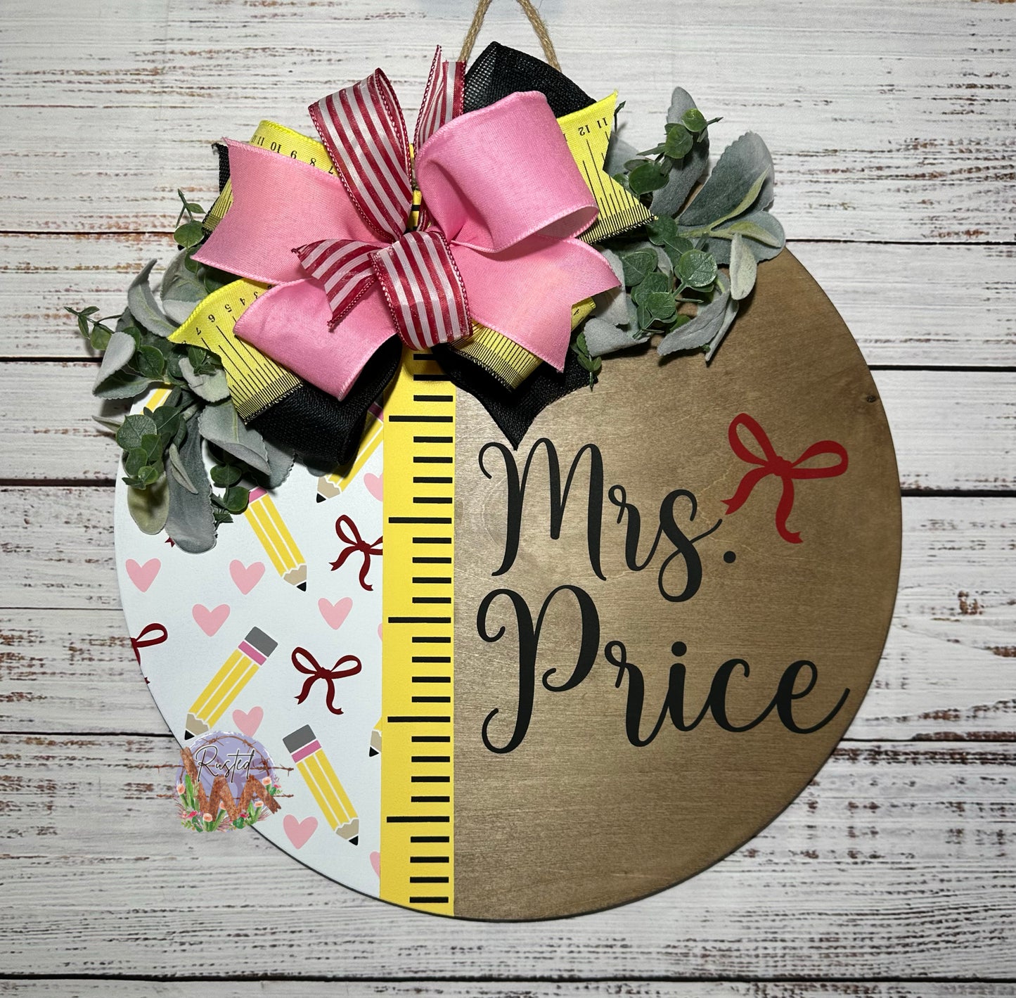 Personalized teacher sign