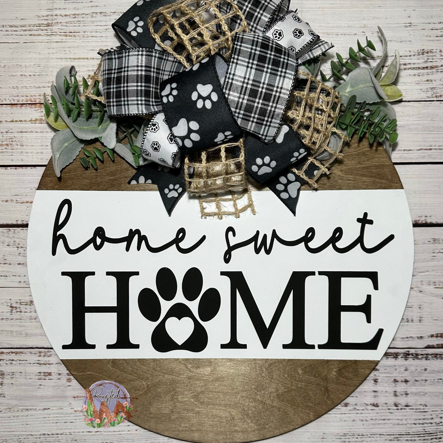 Home sweet home w/ paw print